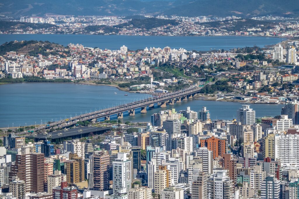 10 Unforgettable Party Islands You Need to Experience 5 Aerial view of Dowtown Florianopolis City - Florianopolis, Santa Catarina, Brazil