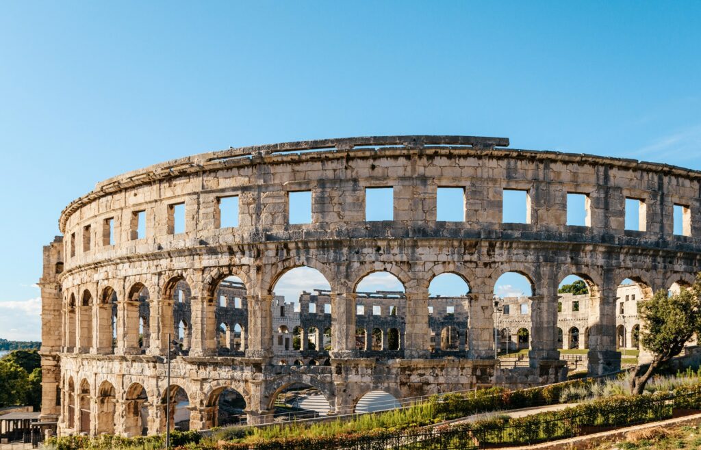 12 Ancient Roman Monuments That Will Transport You Through Time 5 Beautiful ancient monument, the roman arena in Pula, Croatia.