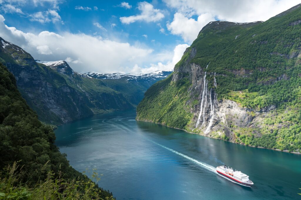Beautiful views in Geiranger, Geirangerfjord, Norway