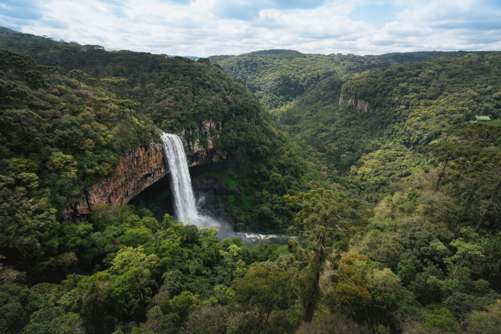 Caracol Waterfall (Cascata do Caracol) - Canela, Rio Grande do Sul, Brazil