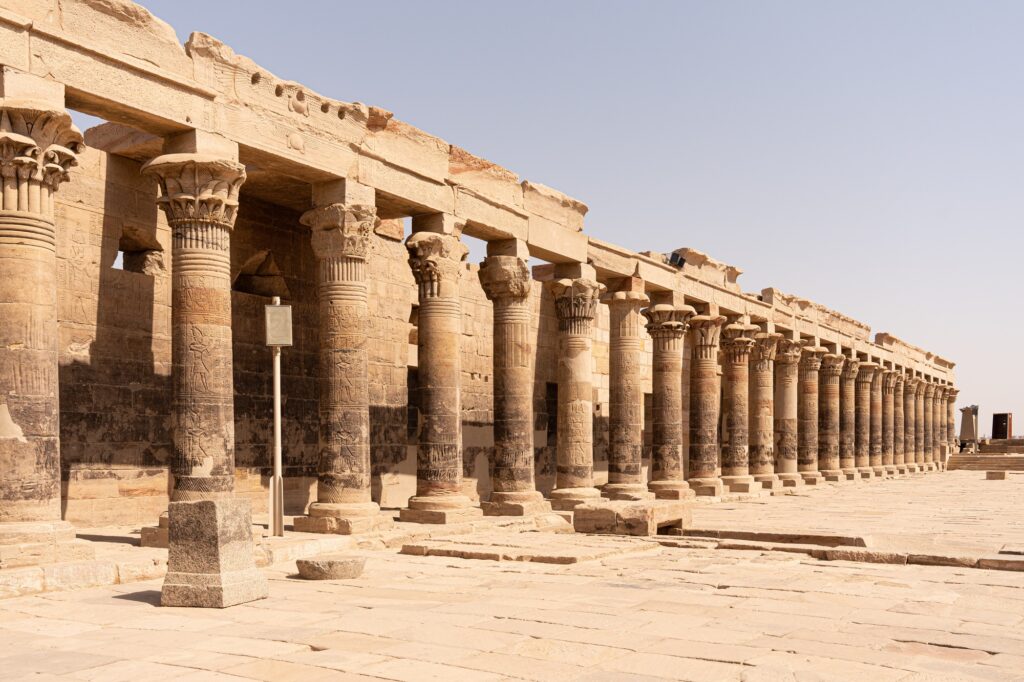 7 Enigmatic Temples of Ancient Egypt That Will Take Your Breath Away 5 Columns on the facade of the Philae temple in Egypt