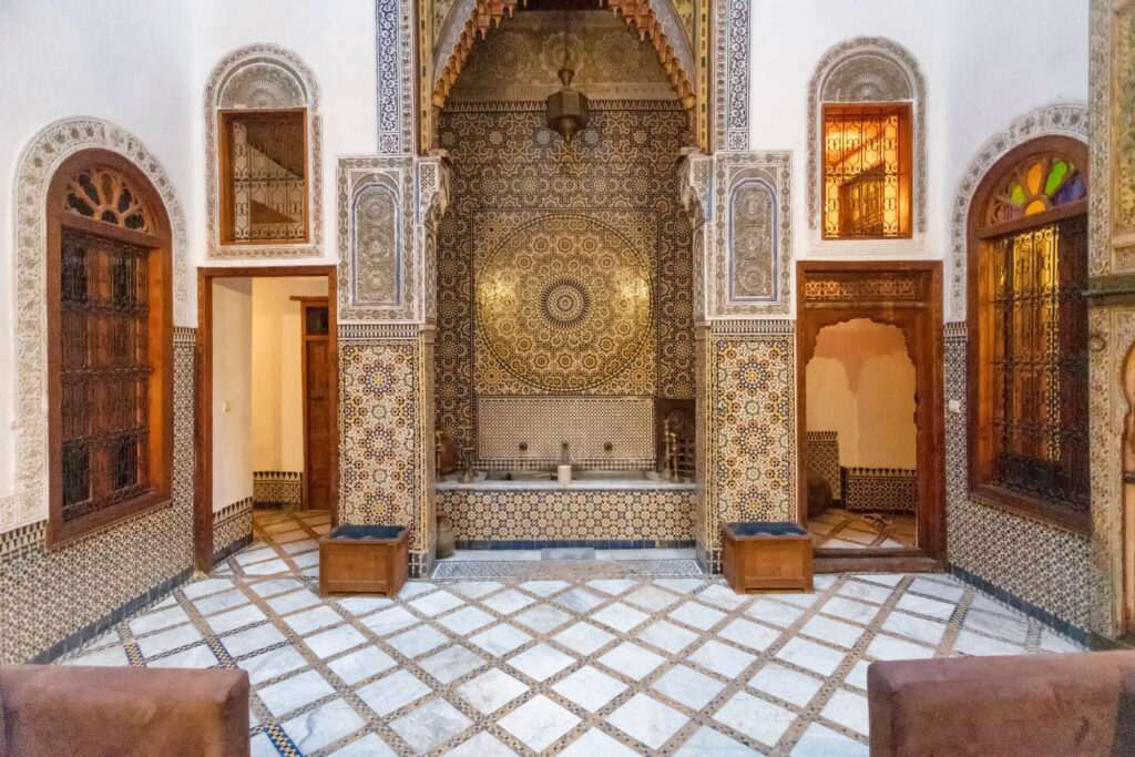 17 Enchanting Destinations in Morocco That You Must Experience 18 Courtyard at a Riad in Fes el Bali, Medina, Fez, Morocco