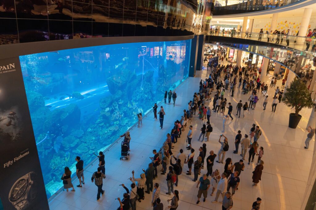 10 Extraordinary Shopping Malls You Absolutely Must Visit 2 Dubai Downtown skyline, United Arab Emirates or UAE. Urban city.