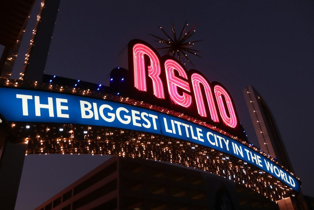Discover Nevada: Top 10 Must-Visit Destinations for an Unforgettable Adventure 6 red and blue UNKs neon light signage