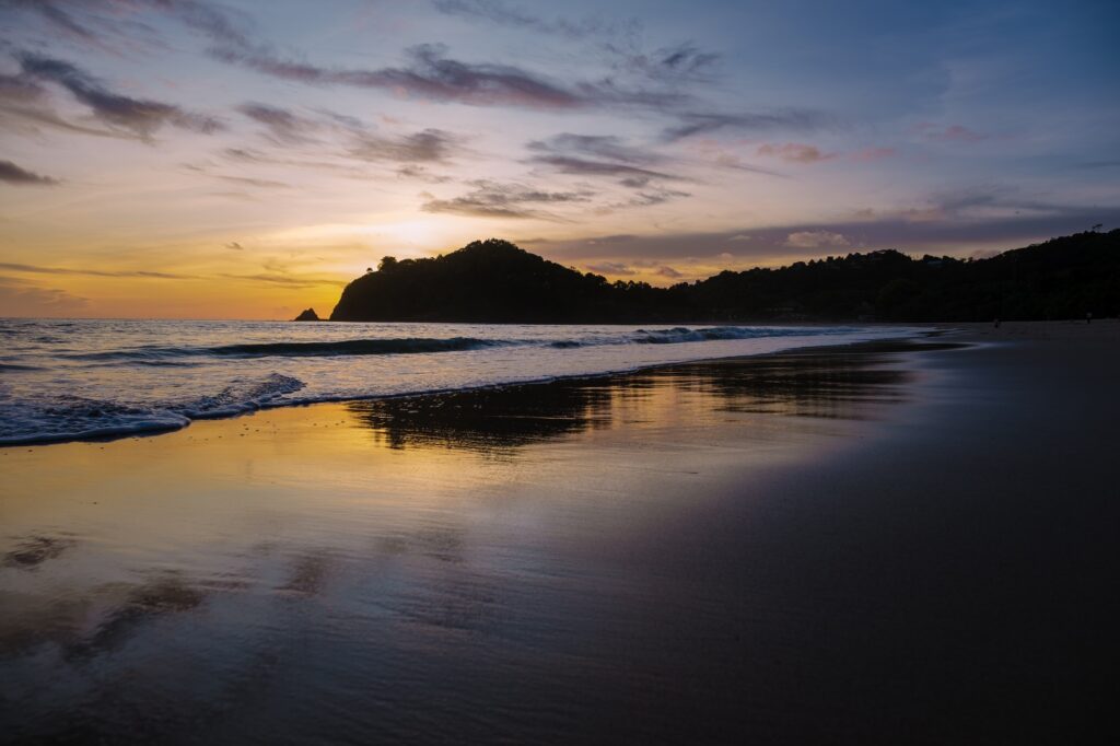 Kantiang Bay sunset in Koh Lanta Krabi Thailand at the beach