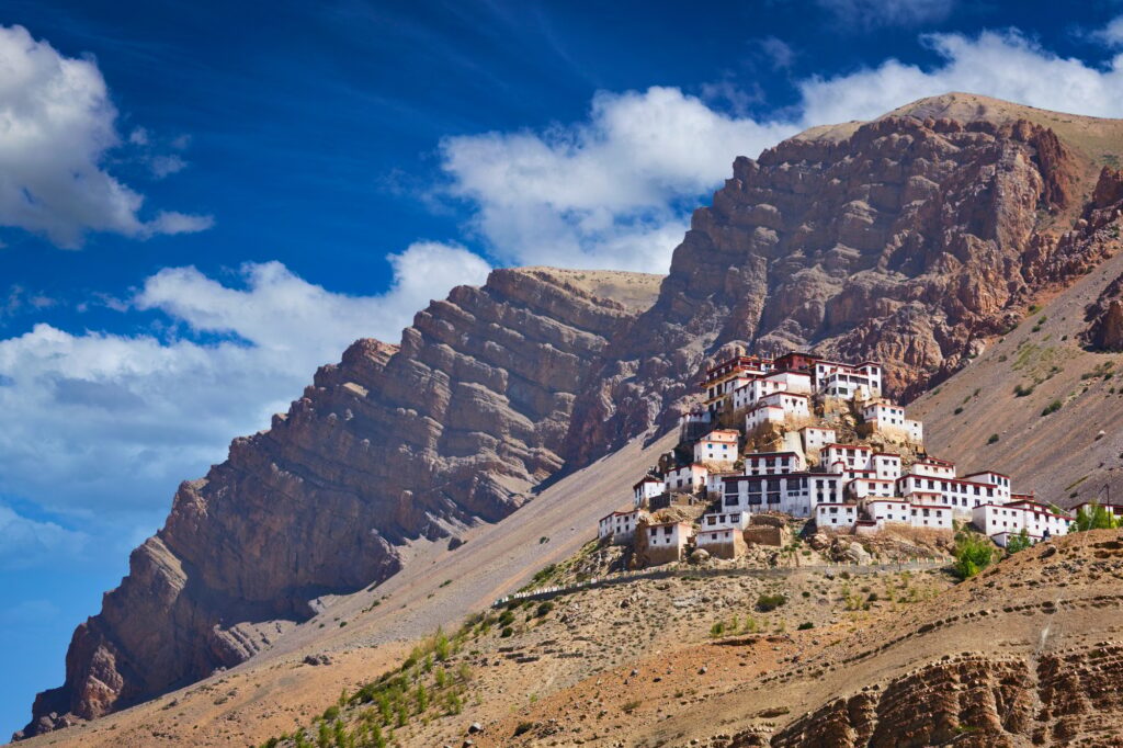 Ki gompa tibetan monastery. Spiti valley, Himachal Pradesh, Indi