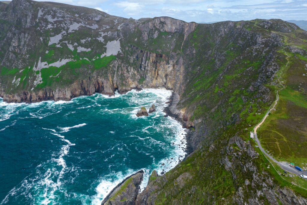 15 Extraordinary Sea Cliffs You Can’t Miss on Your Travels 13 Landscape of the Slieve League surrounded by water in County Donegal, Ireland