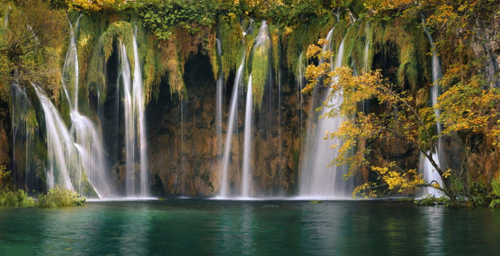 17 Majestic Waterfalls You Simply Can't Miss 12 Plitvice forest lakes and waterfalls in autumn season