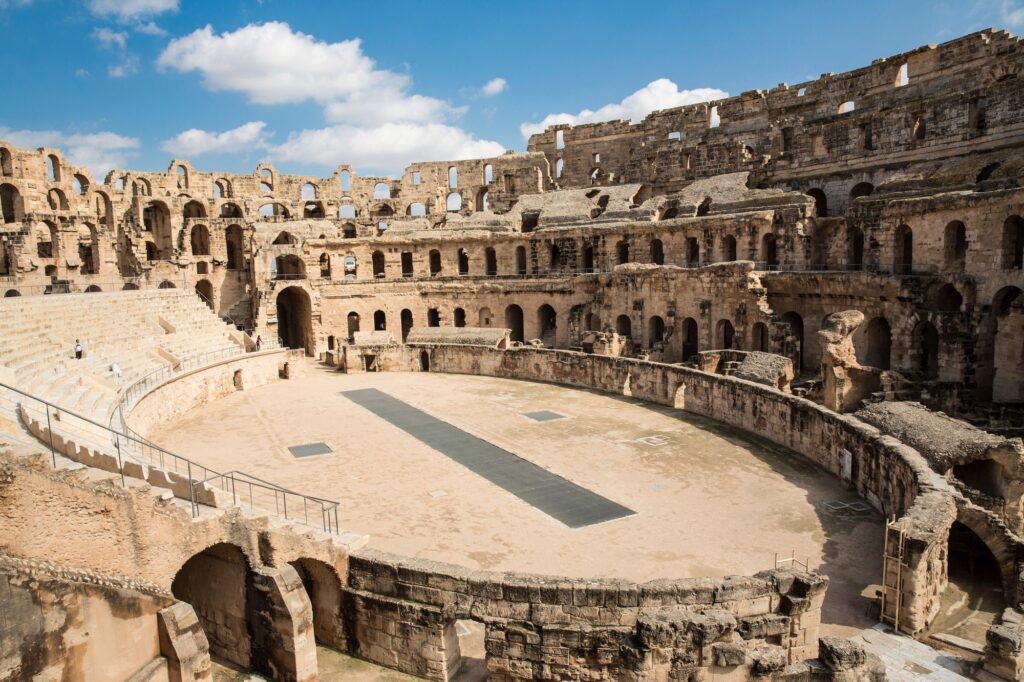 10 Legendary Roman Amphitheaters You Must Explore 3 View of amphitheatre, El Jem, Tunisia