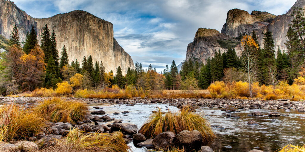 12 Mesmerizing Waterfalls You Absolutely Must Visit in the U.S. 6 Yosemite Valley view in autumn. Beautiful view over the Merced River.