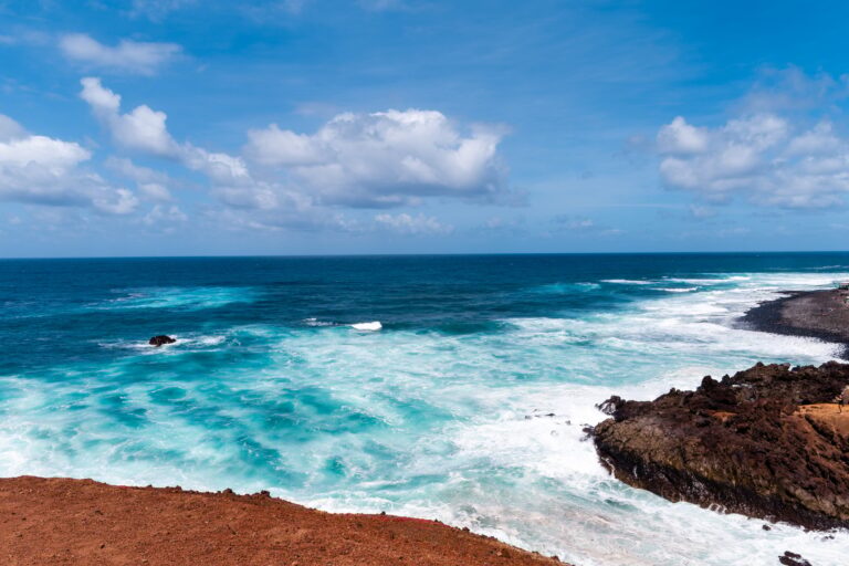 A view of a beach of Lanzarote, Canary Islands, Spain.