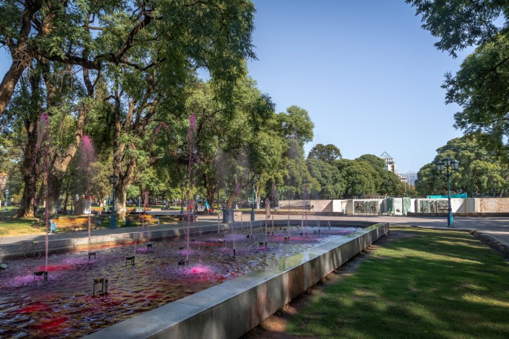Discovering Argentina: 23 Extraordinary Attractions You Can’t Miss 10 Plaza Independencia fountain with red water like wine - Mendoza, Argentina - Mendoza, Argentina